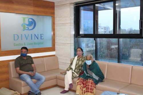 Divine Gastro & Liver Hospital waiting area